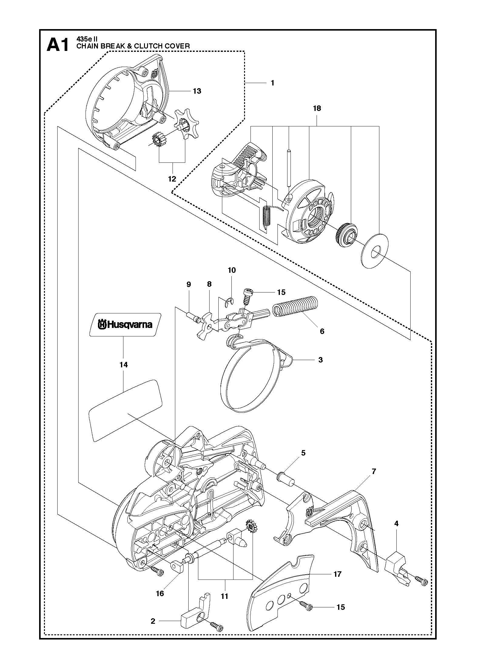 Husqvarna 505321001 onderdelentekening - positie 17