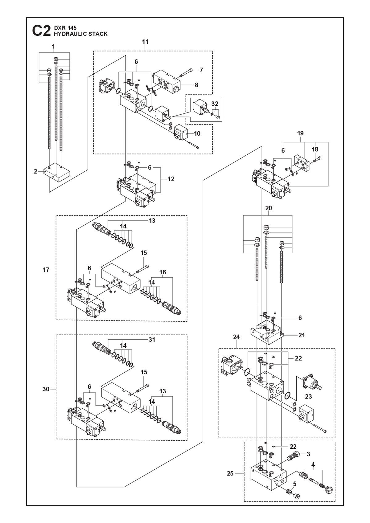 Husqvarna 501115601 onderdelentekening - positie 32