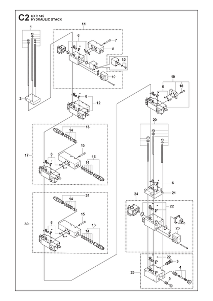 Husqvarna 501115601 onderdelentekening - positie 32