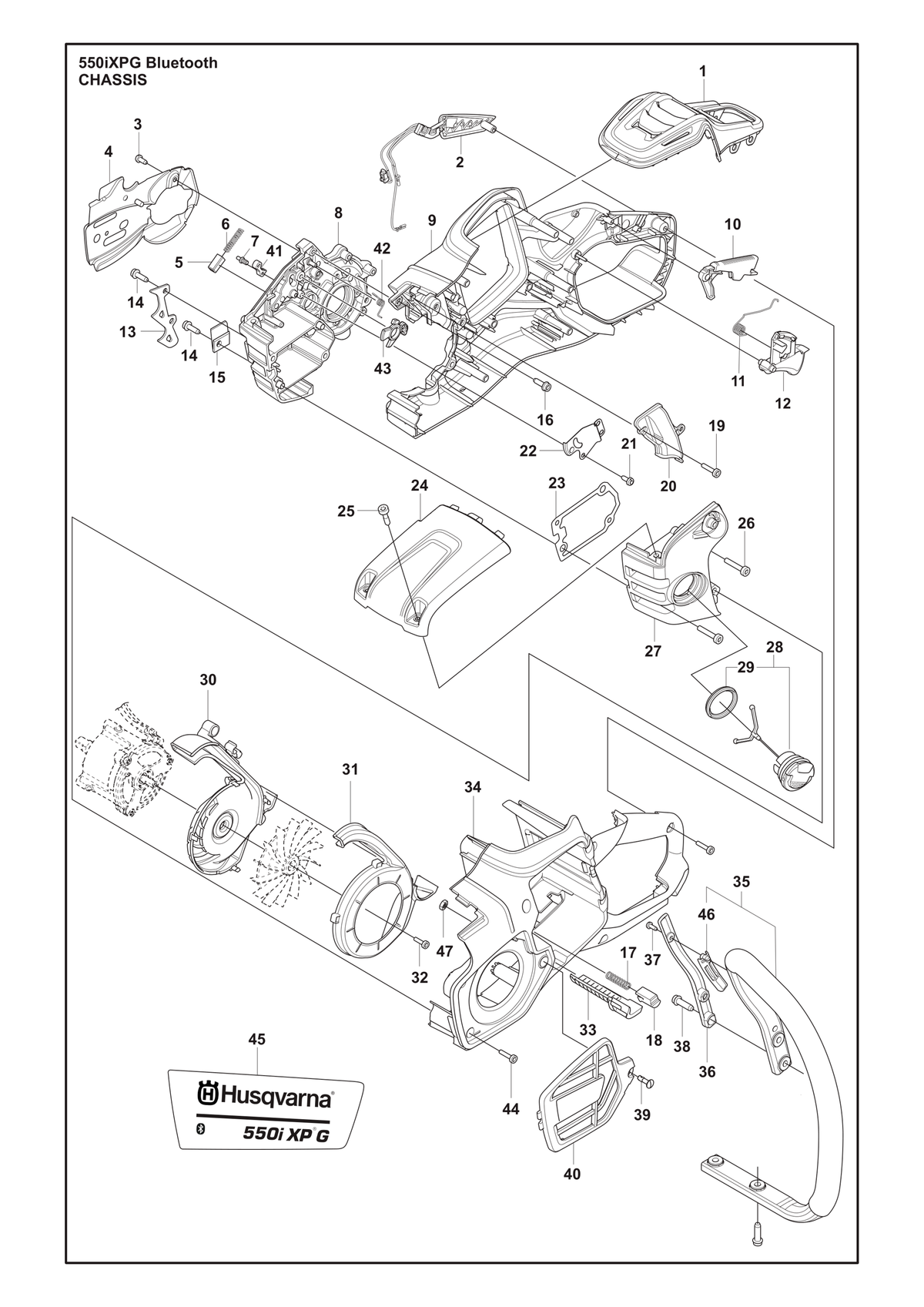 Husqvarna 547276201 onderdelentekening - positie 46