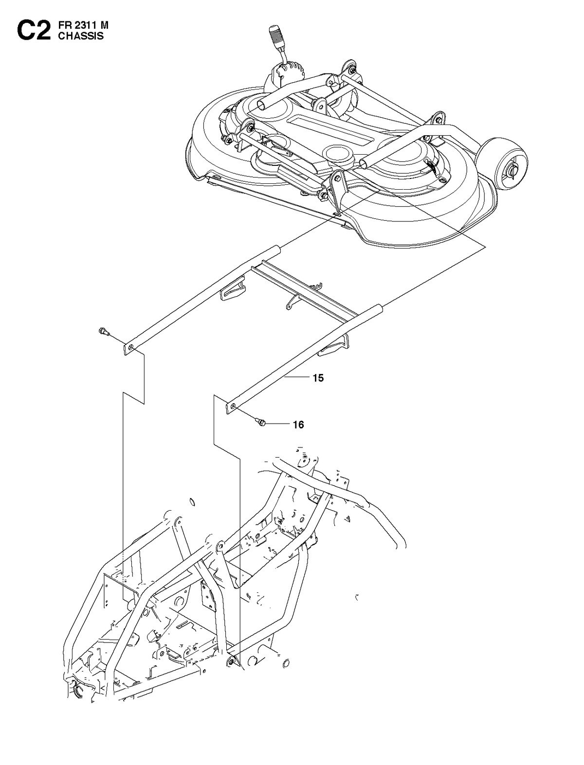 Husqvarna 522451502 onderdelentekening - positie 15