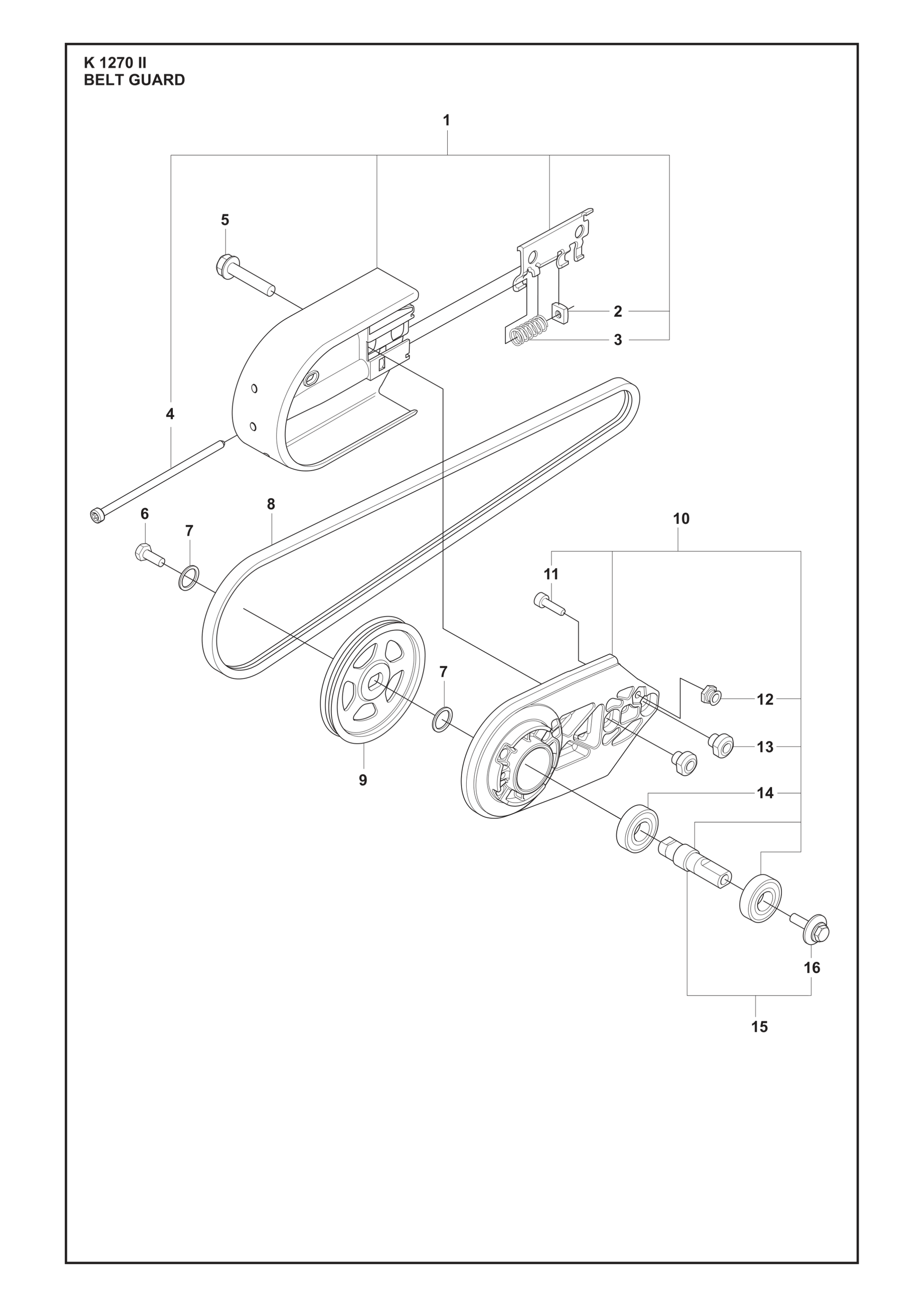 Husqvarna 506279208 onderdelentekening - positie 1