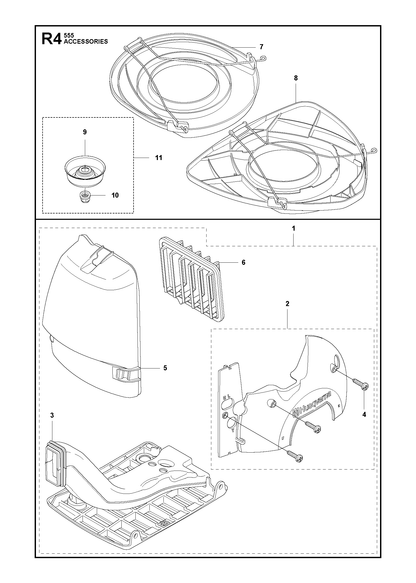 Husqvarna 502435801 onderdelentekening - positie 1