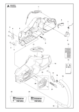 Husqvarna 536451301 onderdelentekening - positie 1