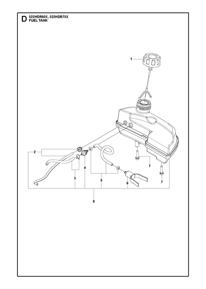 Husqvarna 597021501 onderdelentekening - positie 8
