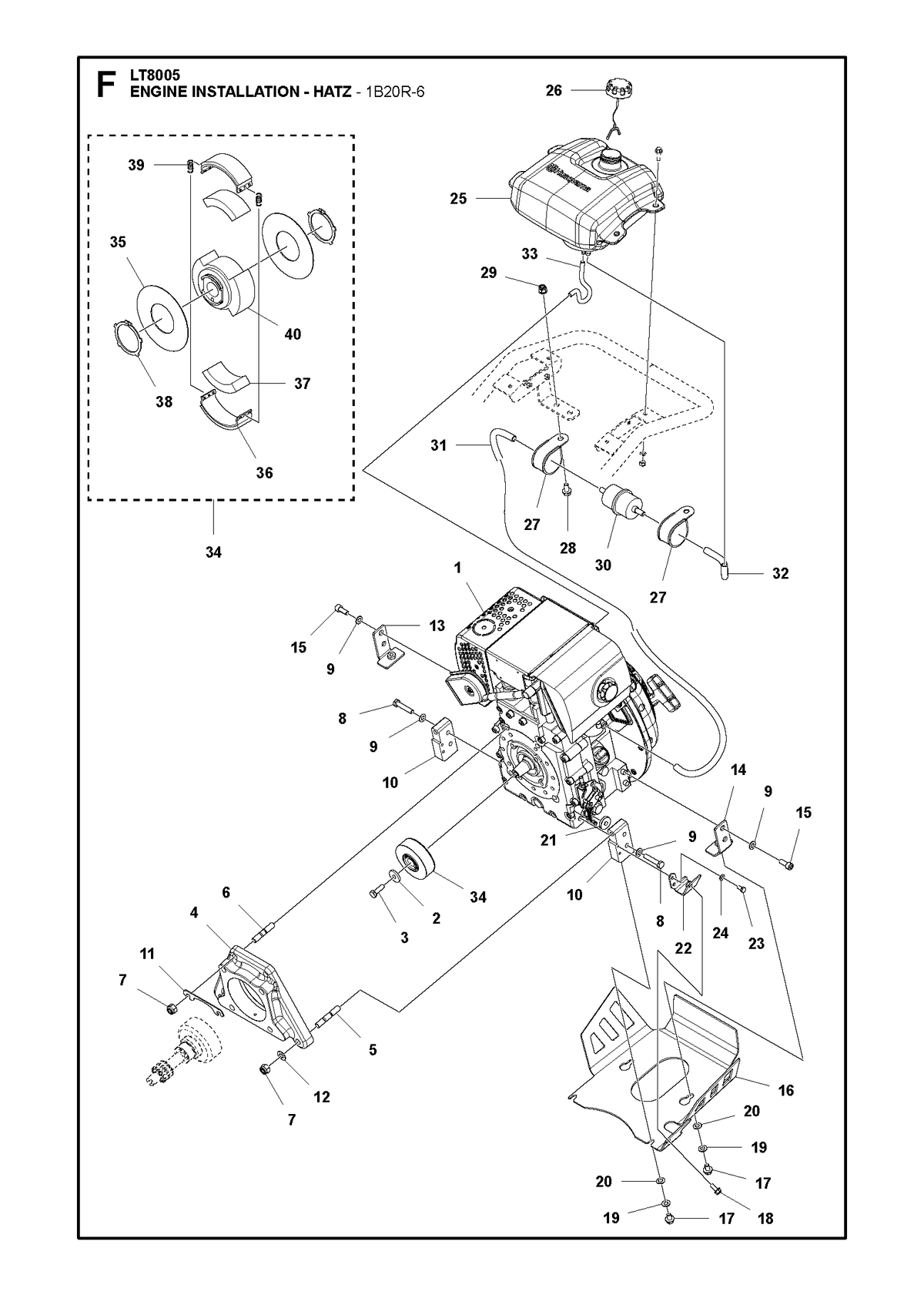 Husqvarna 594609201 onderdelentekening - positie 32