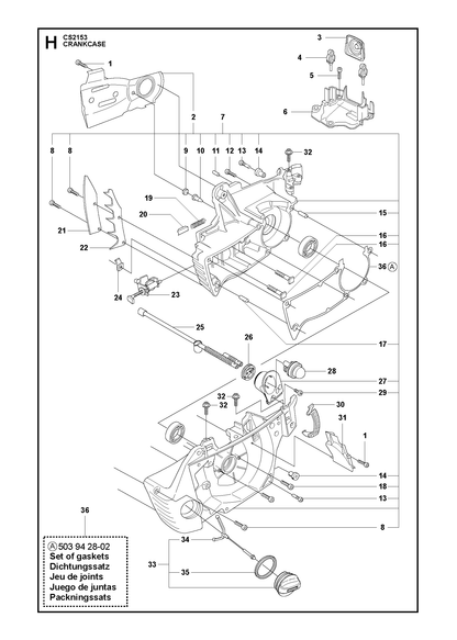 Husqvarna 503894702 onderdelentekening - positie 30
