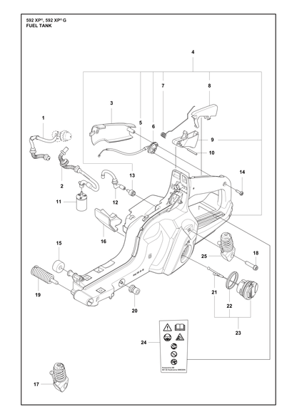 Husqvarna 593257001 onderdelentekening - positie 16