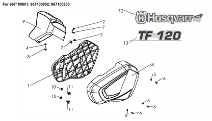 Husqvarna 590160901 onderdelentekening - positie 1
