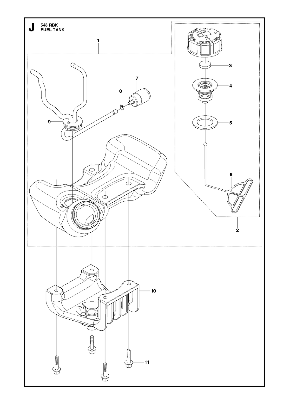 Husqvarna 577509902 onderdelentekening - positie 9