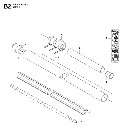 Husqvarna 537182610 onderdelentekening - positie 2