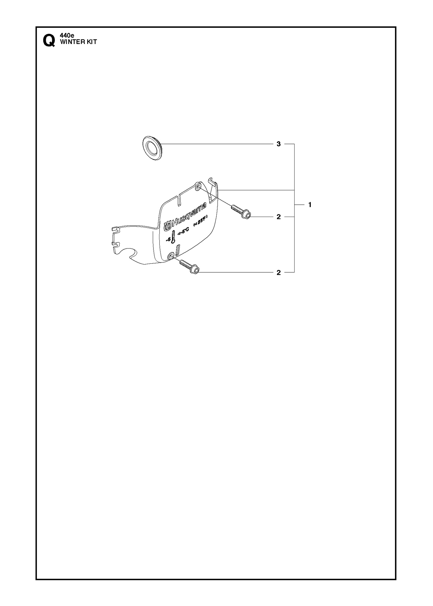 Husqvarna 505450402 onderdelentekening - positie 1
