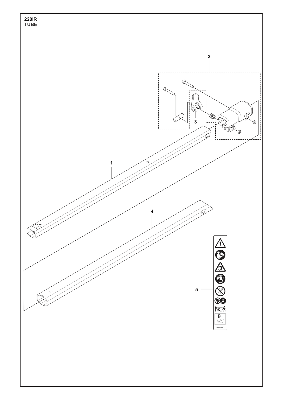 Husqvarna 588755101 onderdelentekening - positie 2