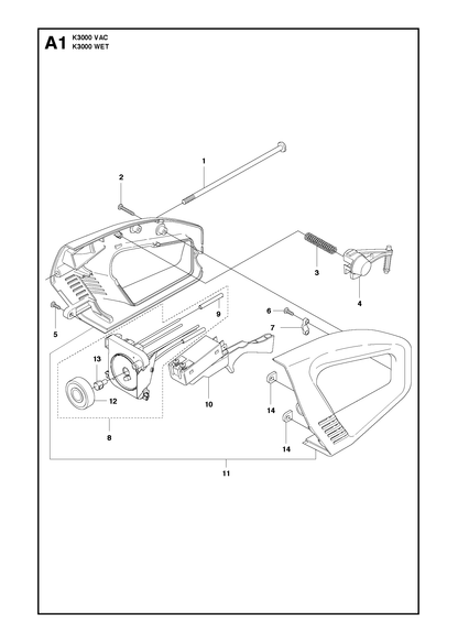 Husqvarna 505530311 onderdelentekening - positie 1