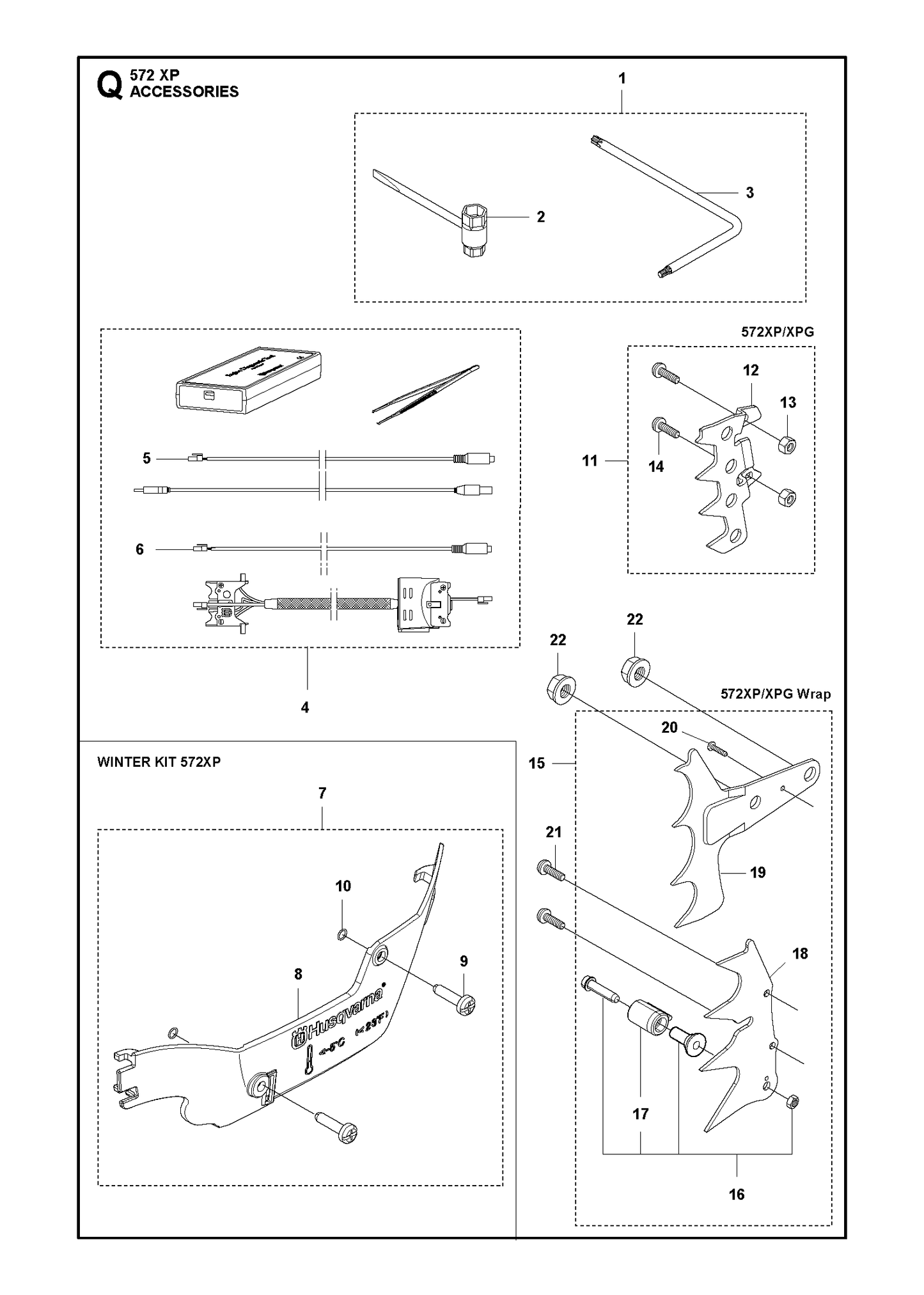 Husqvarna 503558513 onderdelentekening - positie 1