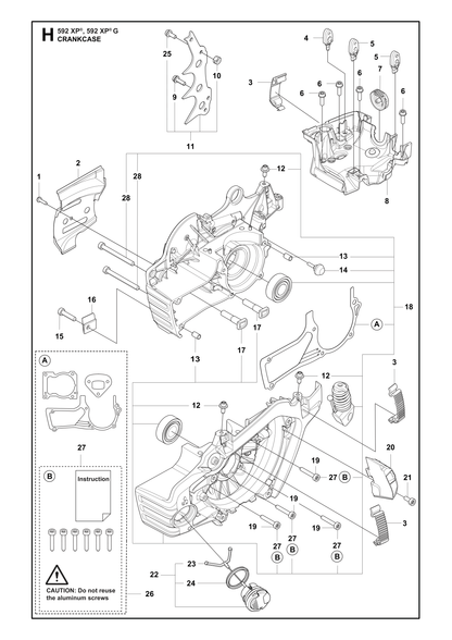 Husqvarna 503215375 onderdelentekening - positie 28