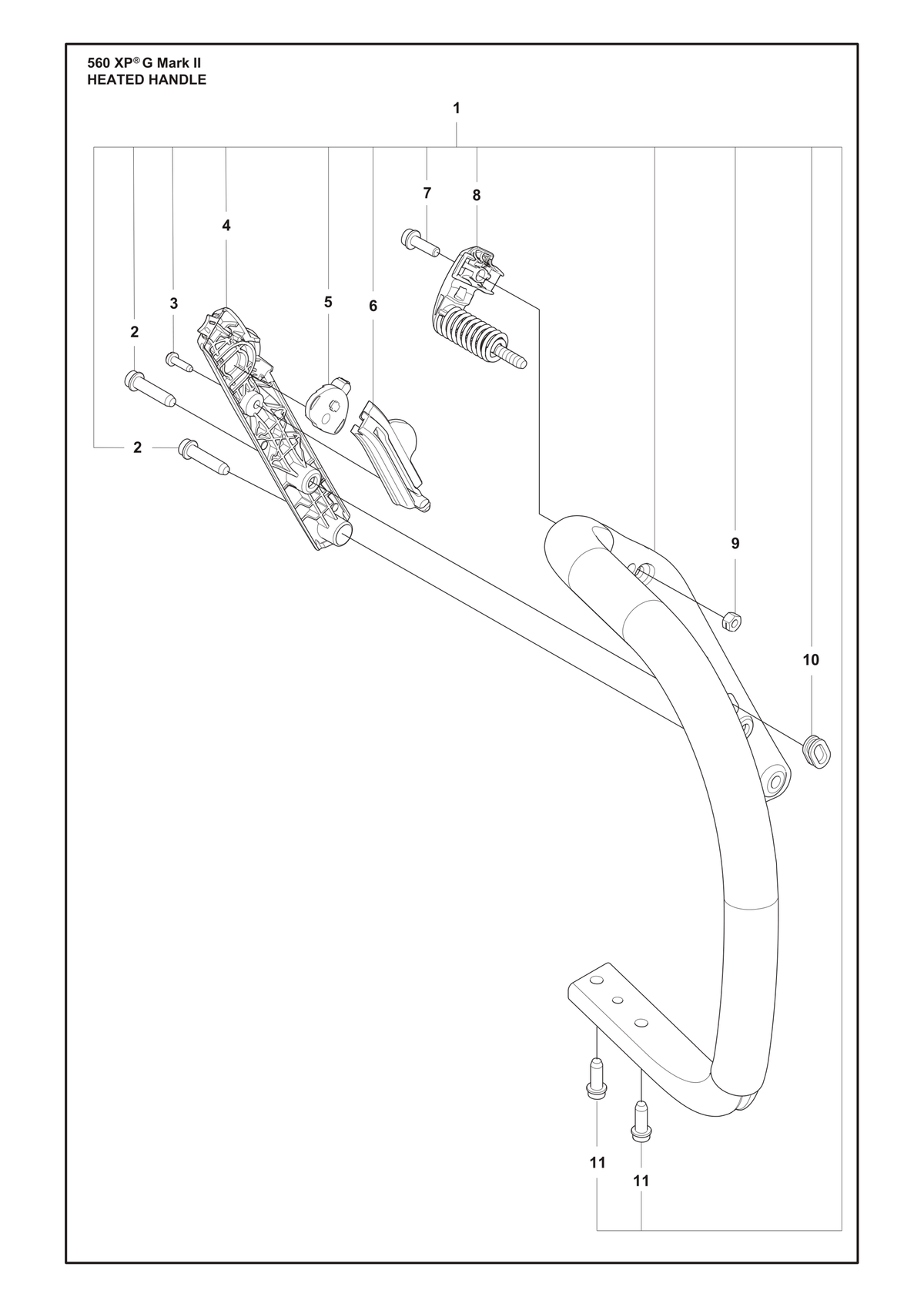 Husqvarna 531028102 onderdelentekening - positie 1