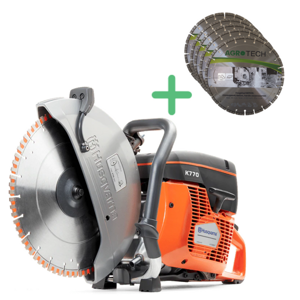 Husqvarna K 770 Benzine Doorslijper incl. 5x Diamant Zaagblad