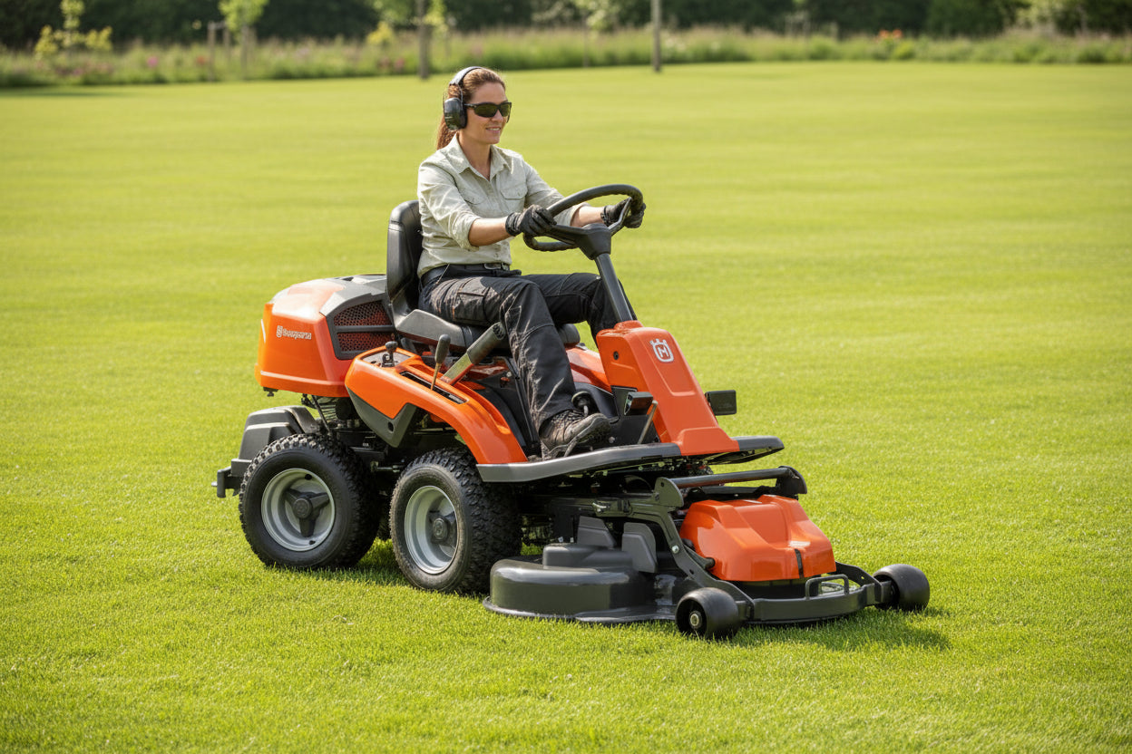 Husqvarna R 214C frontmaaier - Combi-maaidek 94 cm-keizers.nu