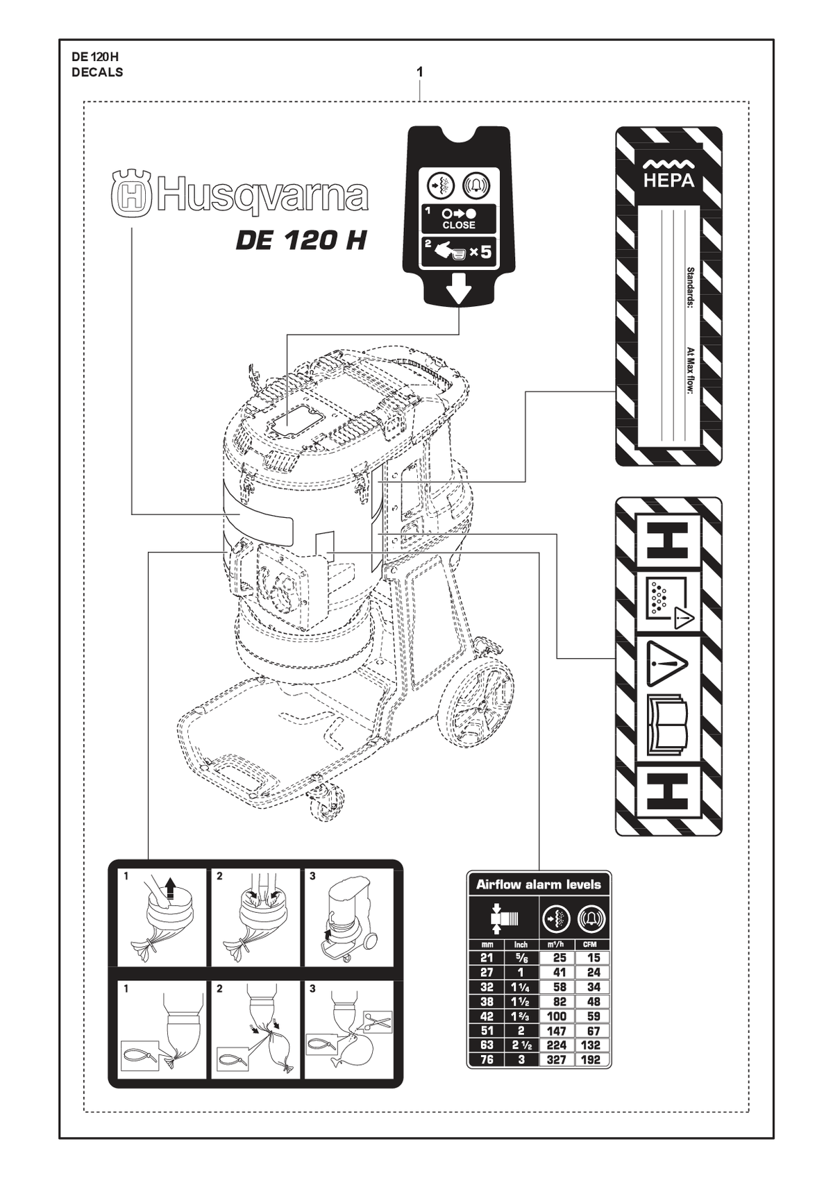 Husqvarna 529883102 onderdelentekening - positie 1