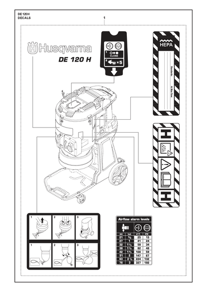 Husqvarna 529883102 onderdelentekening - positie 1