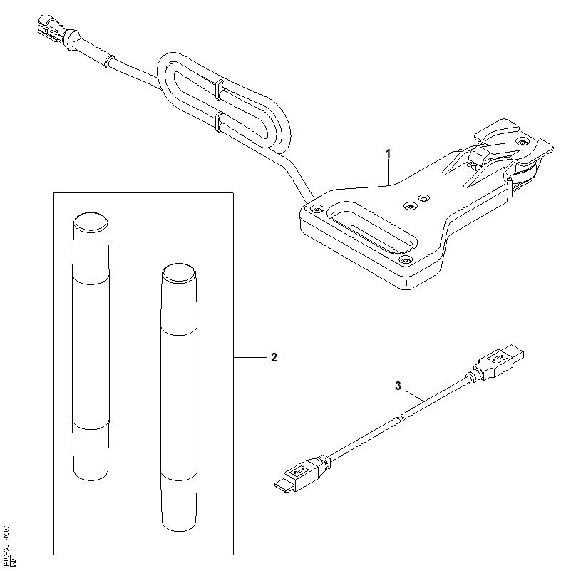 STIHL IA004005500 Laadadapter IMOW positie 1 technische tekening