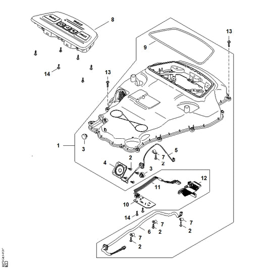 STIHL IA017090406 Pakking positie 9 technische tekening