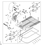 STIHL IA014301443 Elektronisch moduul Dockingstation positie 21 technische tekening