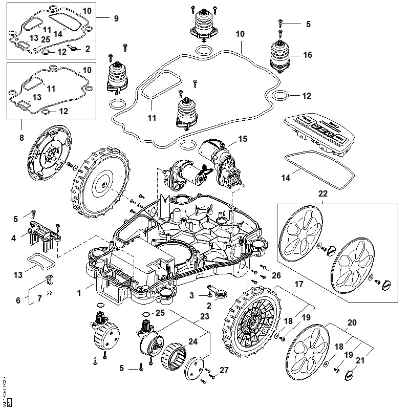 STIHL 9645-945-3373 O-ring26x2,5 positie 25 technische tekening