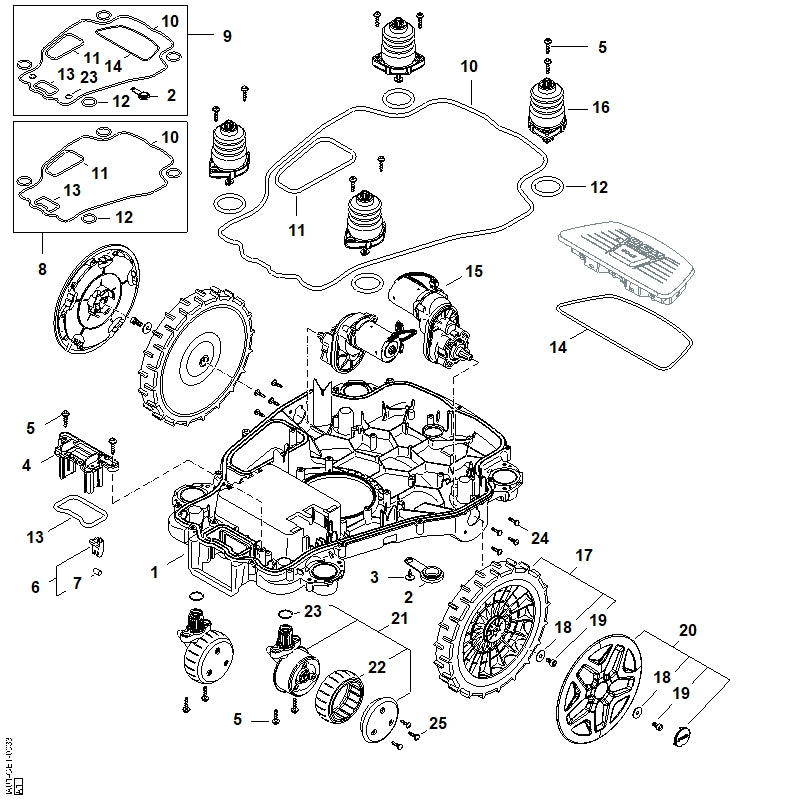 STIHL IA017607601 Wieldop compl. positie 20 technische tekening