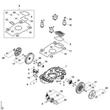 STIHL IA027605201 Lagering positie 16 technische tekening