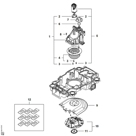 STIHL IA027066400 Rubberelement positie 2 technische tekening