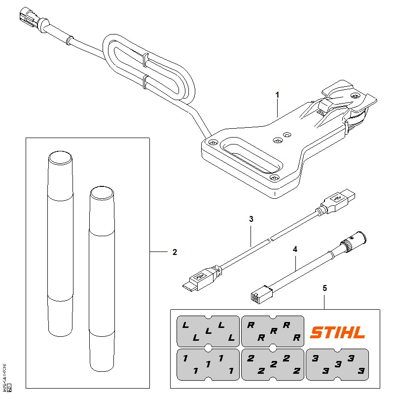 STIHL IA004052900 Kabelmarkering positie 5 technische tekening