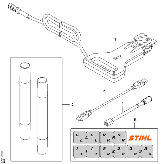 STIHL IA004052900 Kabelmarkering positie 5 technische tekening