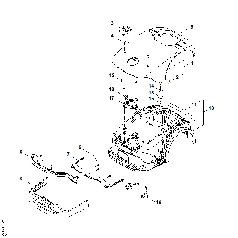 STIHL IA024059200 Ledstrook positie 6 technische tekening