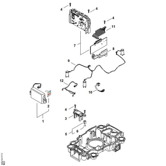 STIHL IA024316000 Houder positie 8 technische tekening