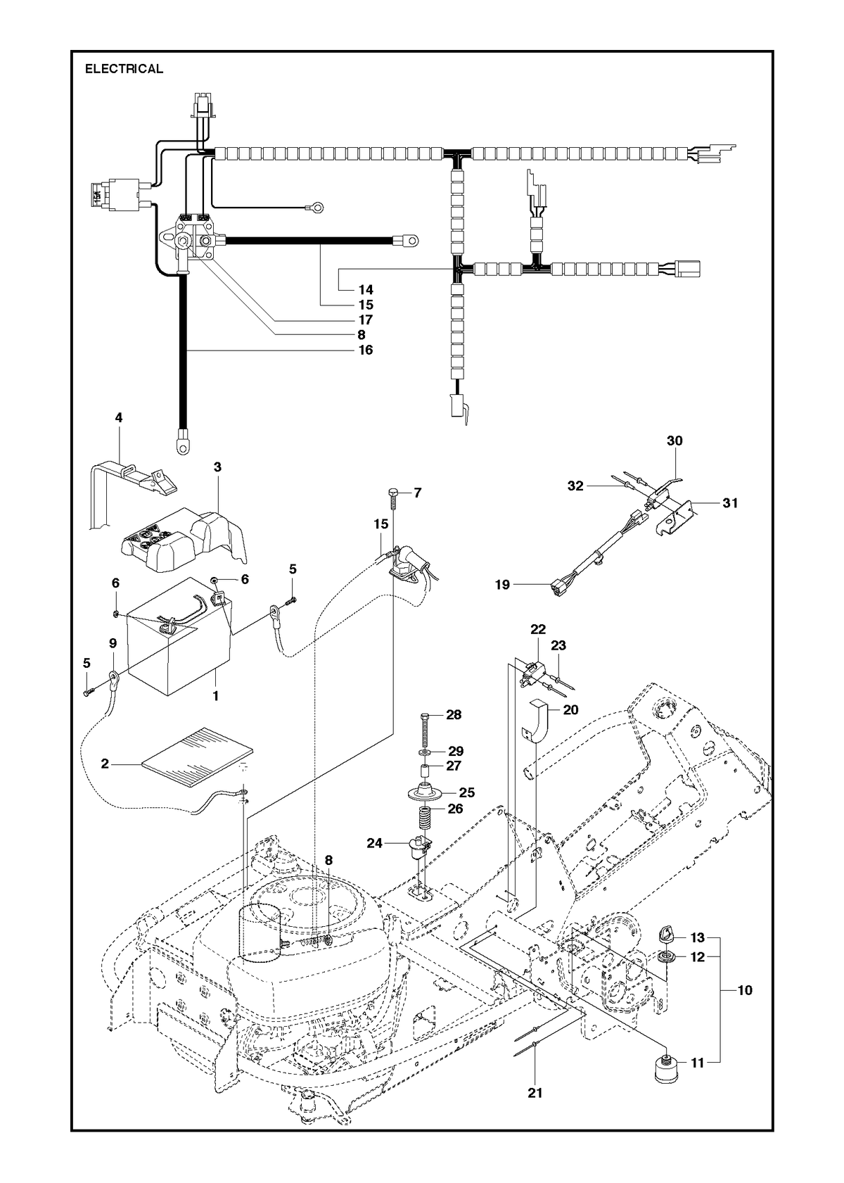 Husqvarna 544967603 onderdelentekening - positie 9