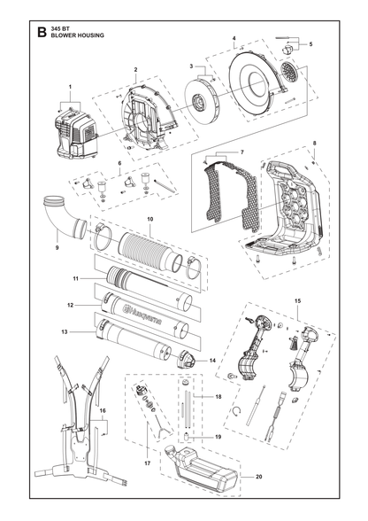 Husqvarna 501424333 onderdelentekening - positie 6