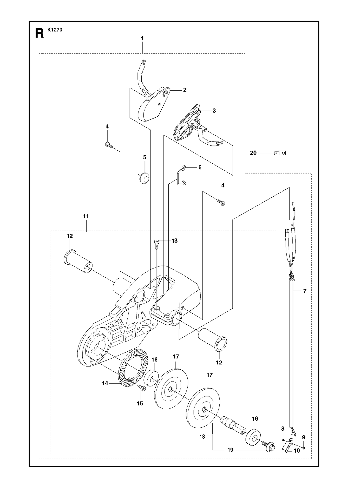 Husqvarna 506358001 onderdelentekening - positie 10