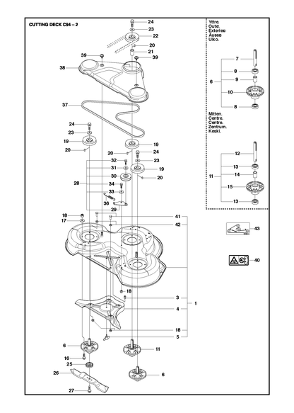 Husqvarna 581237408 onderdelentekening - positie 1