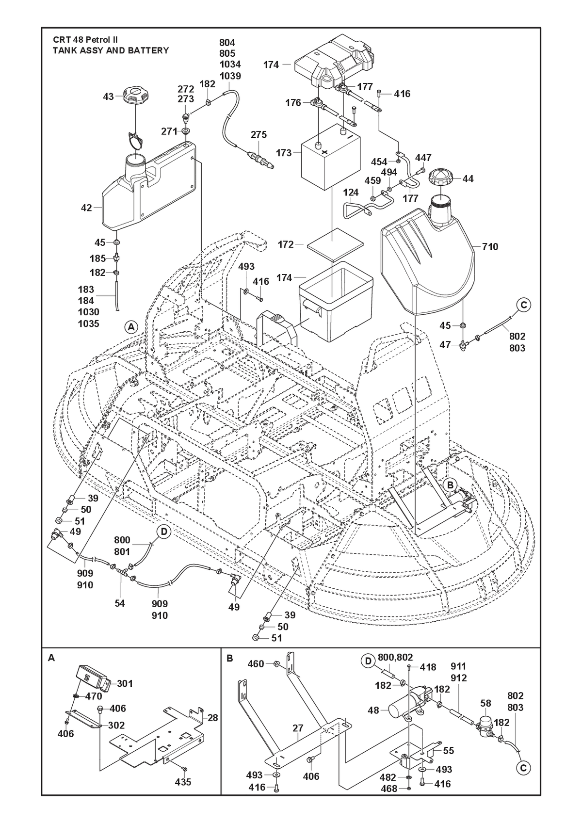 Husqvarna 598994001 onderdelentekening - positie 50