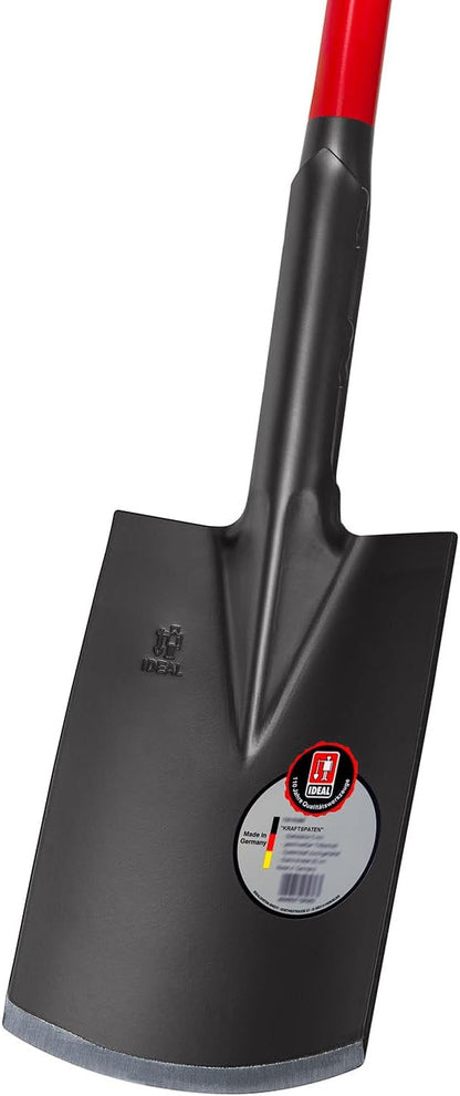 IDEAL Krachtspade  met OPSTAP, stalen knopsteel 92 cm en hardhouten knop