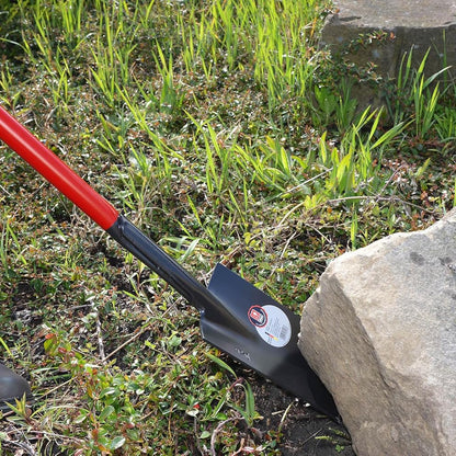 IDEAL Krachtspade  met OPSTAP, stalen knopsteel 92 cm en hardhouten knop