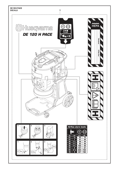 Husqvarna 529883103 onderdelentekening - positie 1