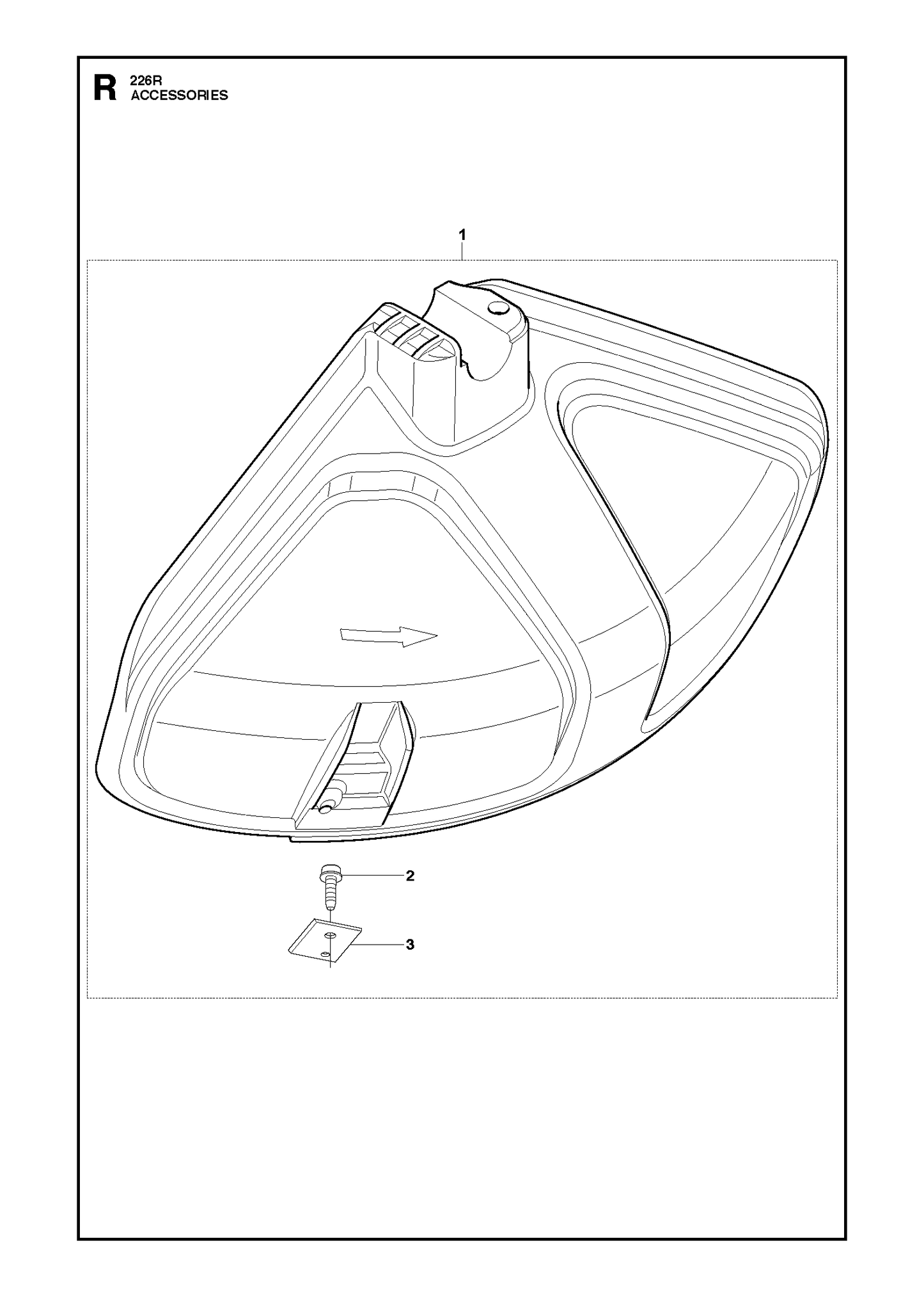 Husqvarna 503934202 onderdelentekening - positie 1