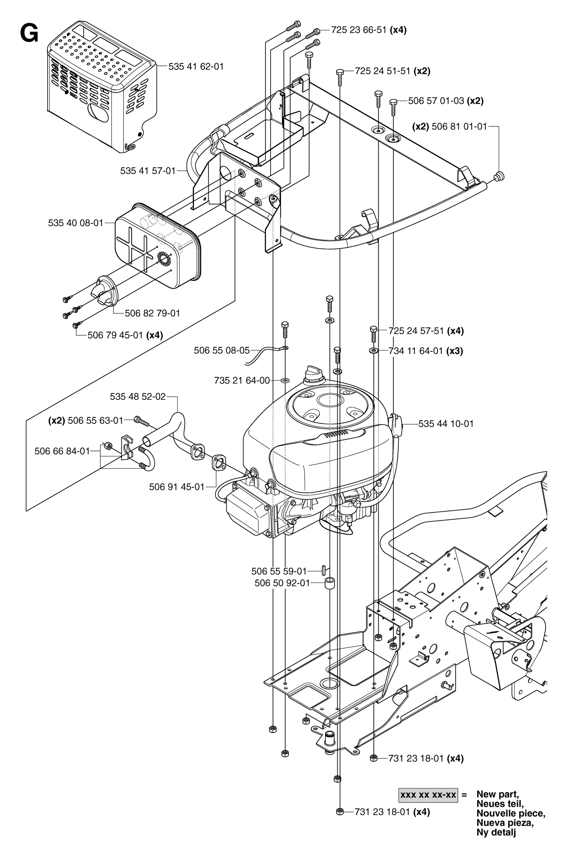 Husqvarna 506827901 onderdelentekening - positie 4
