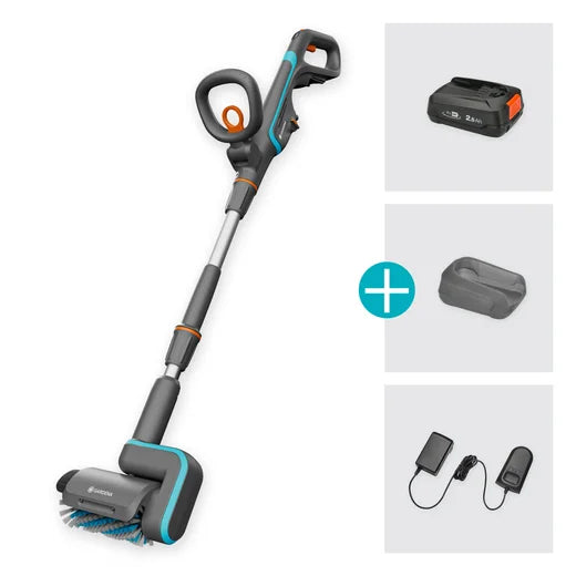 GARDENA AquaBrush Patio 03/18V P4A Set – accu-multireiniger-keizers.nu