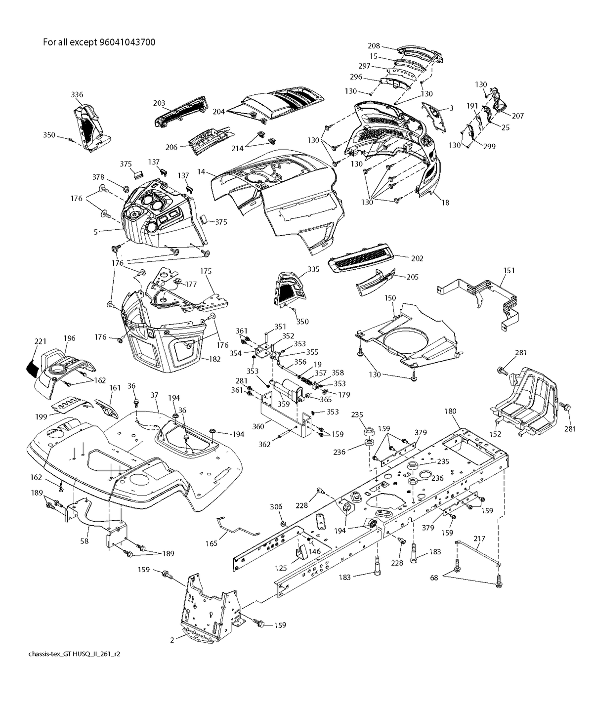 Husqvarna 586182801 onderdelentekening - positie 191