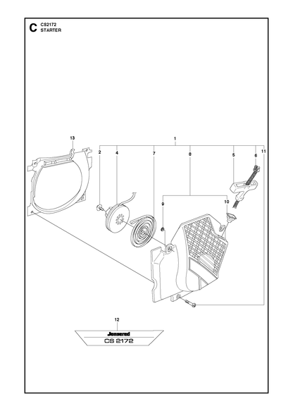 Husqvarna 503692904 onderdelentekening - positie 8