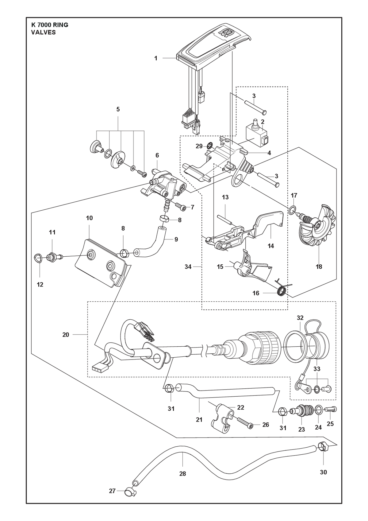 Husqvarna 598891407 onderdelentekening - positie 1